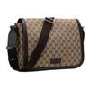 Gucci Large Capacity Logo Canvas And Leather Messenger Bag Unisex bags Ebony Dark-Brown 449171-KY9KN-9886