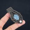 Aquamarine 999 Copper Wire Wrapped Pendant, Handmade Gemstone Pendant Jewelry, Gifts For Wife Brand New Pendant