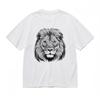 Men's Breathable Classic T-Shirt Majestic Lion Mane Sketch Print Design Tee