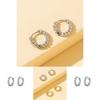 Stylish Geometric Alloy Earrings For Women Chic Simple Hoop Design