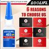 LOOLIFL 20ml 403/460 Instant Strong Super Glue Universal Superglue Mighty Instant Glue for Resin Ceramic Metal Glass Fast Dry