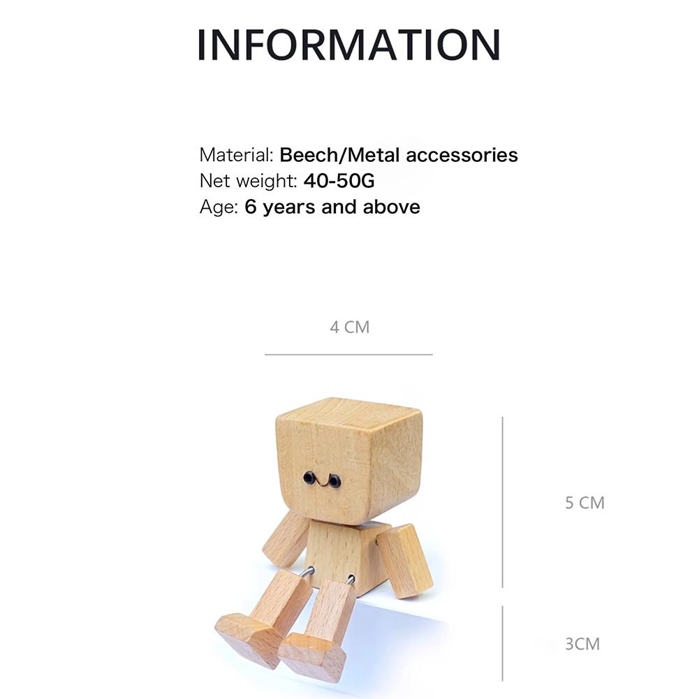 Trong Магнитная трясущаяся деревянная фигурка человечка, установленный в автомобиль декор из натурального дерева с ароматом эфирных масел, Автоаксессуары Новинка