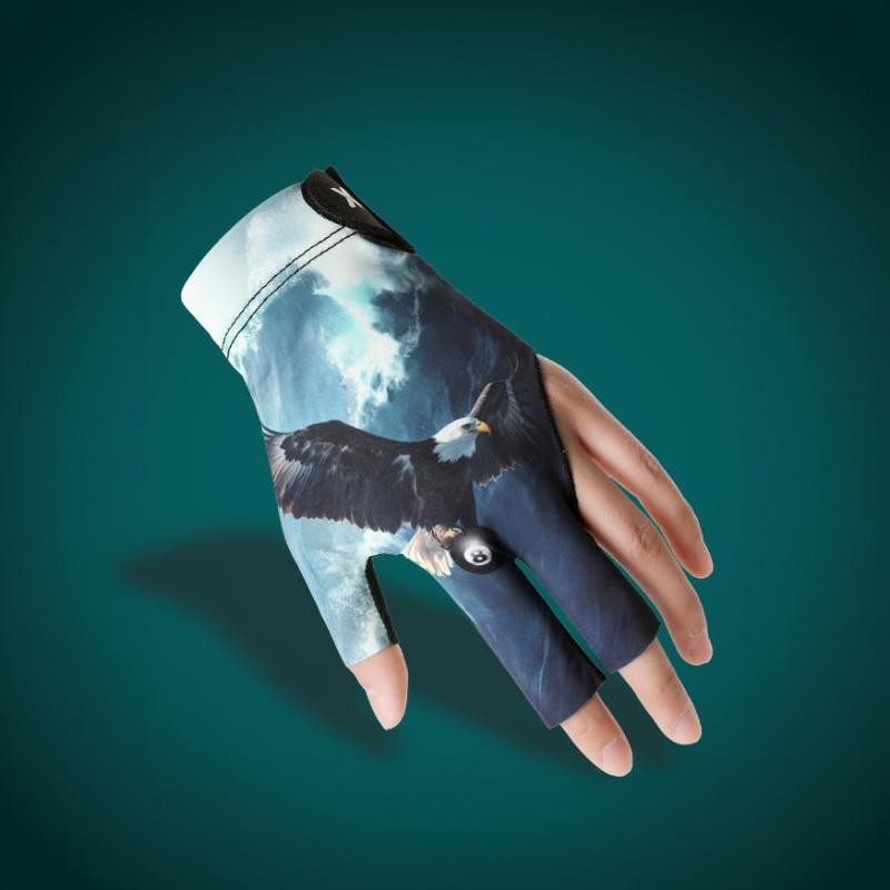 1 шт. Спортивная перчатка для снукерного кия левой руки, дышащая перчатка для бильярдного кия, 3-пальцевая, аксессуары для бильярда