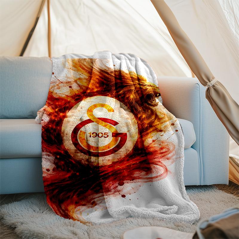 Galatasaray S.K printed throw blanket—soft,warm;versatile blanket for all seasons—perfect as &air-conditioning throw,nap blanket