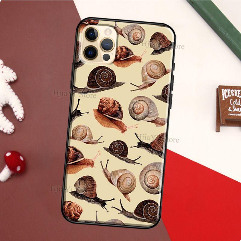 Cartoon Animal Snail TPU Case For iPhone 11 14 Pro Max 12 13 mini X XS Max XR 5S SE 2020 6S 7 8 Plus Back Cover
