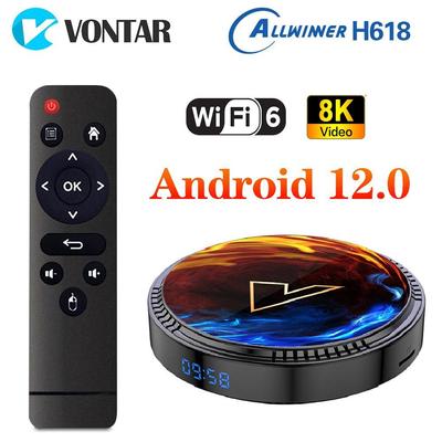 VONTAR H1 Android 12.0 ТВ-бокс Allwinner H618 Поддержка BT5.0 Wifi6 Голосовое управление Google Медиаплеер