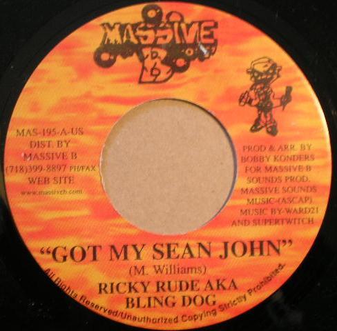 Пластинка 7 дюймов RICKY RUDIE - Got My Sean John MAS195 Massive B 2001 Ямайка Регги, Ска и Даб Б/у