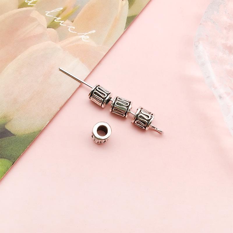 Антикварные серебряные бусины-разделители в форме цветов и звезд для самодельных украшений