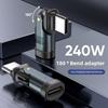 Быстрая передача данных Адаптер USB Type C 180-градусный гибкий USB-C Зарядный конвертер 240 Вт USB-C на USB-C USB-A Женский адаптер
