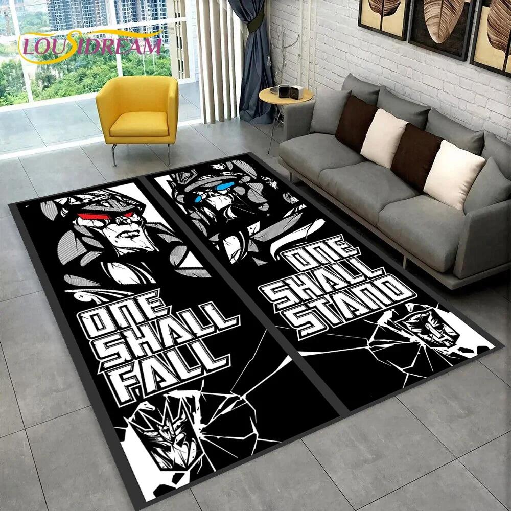 Cartoon T-Transformers Autobots 3D Carpet Rug for Bedroom Living Room Home Sofa Decoration,Children Game Large Decor Floor Mat