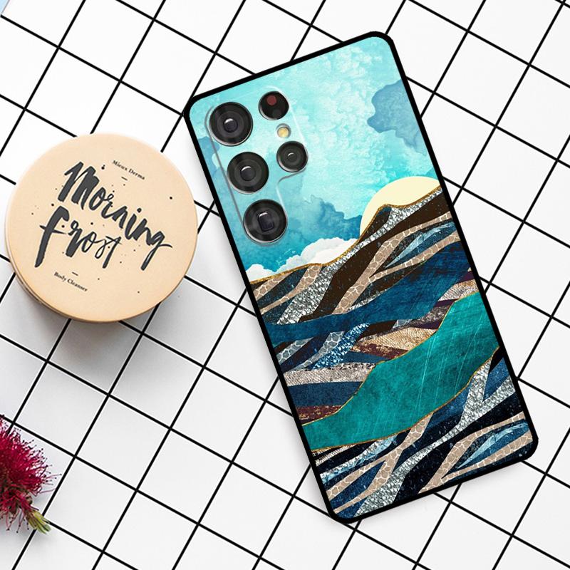 Золотой Пейзаж Чехол Для Samsung Galaxy S24 FE S21 S22 S23 S25 Ultra S9 S10 Plus S20 FE S25 FE Чехол для Телефона