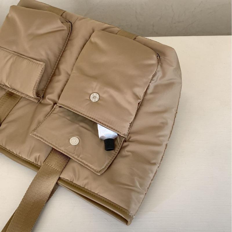 Сумка-тоут нейлоновая повседневная осенне-зимняя новая хлопковая сумка для одежды для поездок на работу модная большая вместительная наплечная сумка женская