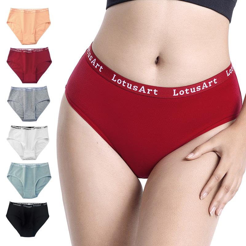 Plus Size Women's Cotton Mid-Rise Briefs for Summer