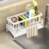 Drain Rack Kitchen Sponge Organizer Large Capacity Multipurpose Self-draining Countertop Dish Soap Holder Sink Caddy