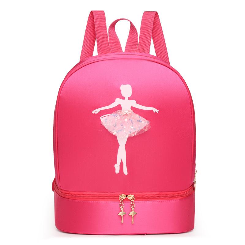 Двойная балетная сумка на плечо для девочек, сумка для танцев балерины для детей, рюкзак для хранения для латинских танцев, сумки для балета и танцев для девочек