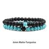 Set Bracelet Couples Distance Black White Natural Lava Stone Tiger Eye Beaded Yoga Bracelets for Men Women Elastic Rope Jewelry
