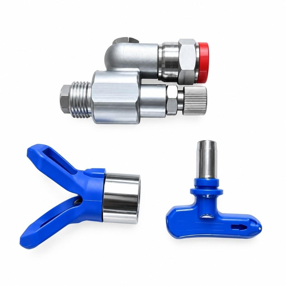 180° Stainless Steel Shut Off Valve 7/8” Size Anti-Spitting Valve For Paint Sprayers