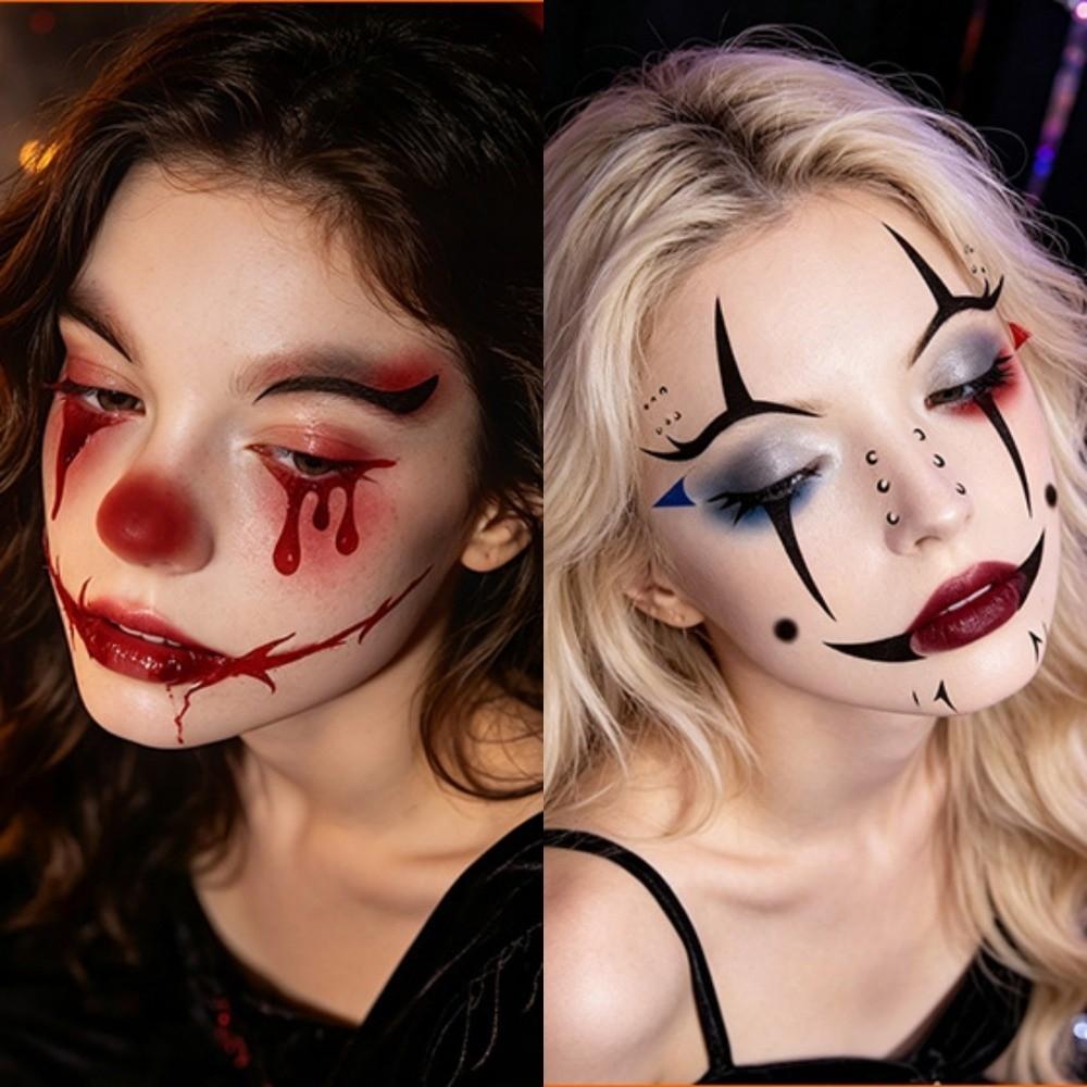 Make Up Circus Clown Temporary Tattoo Face Art Little Witch Face Sticker Party