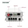 4-канальный оптоволоконный мультиплексор для телефона и 100M Ethernet
