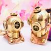 Royal Handicraft A Lot of 12 Pieces of a Vintage Solid Brass Diving Helmet Keyring, Nautical Key Chain, and Diver Helmet Keychain Are Available.