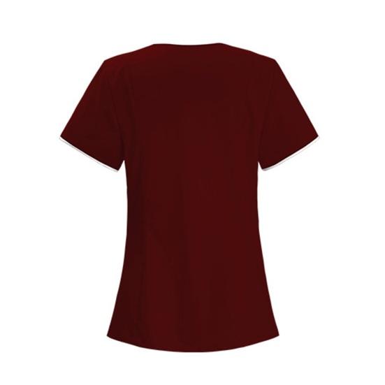 Униформа медсестры, скрабы, топы, женские топы с v-образным вырезом и короткими рукавами, пуловеры с карманами, лоскутная цветная рабочая одежда для кормящих мам