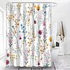 Занавеска для душа Летние полевые цветы Красивый белый Красочный цветочный Винтажный Милый Водонепроницаемая полиэстеровая ткань Декор для ванной комнаты Наборы