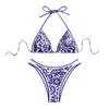 Женский купальник с цветочным принтом, летний купальник с узором пейсли, комплект бикини