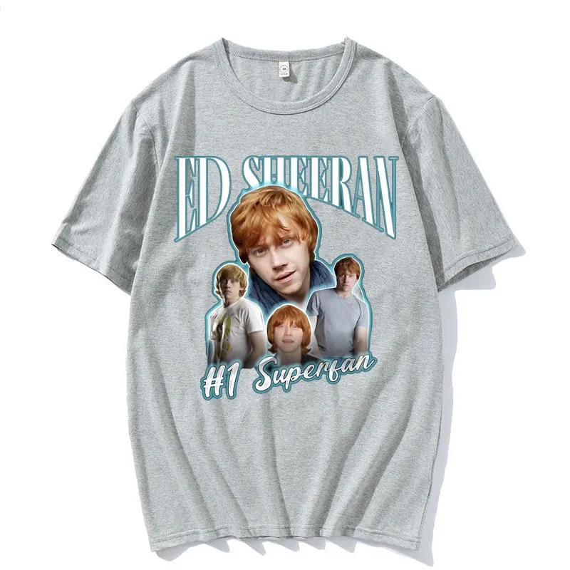 2026 New Funny Ed Sheeran Number One Superfan Meme T Shirt Unisexs Clothing Fashion Retro Tshirt Gothic Casual Cotton T Shirt