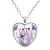 BTS Ожерелье в форме сердца, кулон BTS, украшение, подарок для фаната K-pop ARMY.
