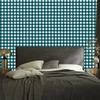 Colorful Retro Checkered Wallpaper in Turquoise and White for Living Room and Bedroom 50x1000