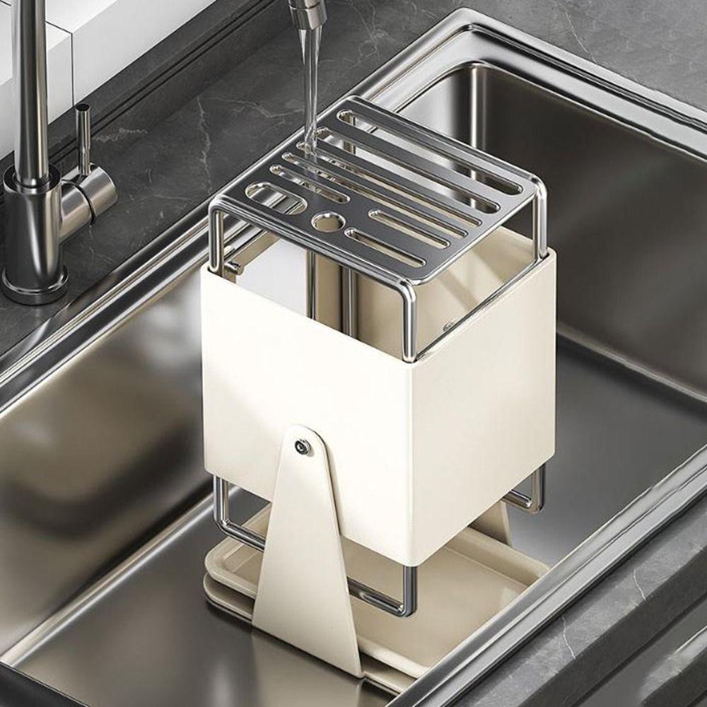 Anti-slip Stainless Steel Cutter Holder Stable Chopstick Bucket Modern Cutlery Organizer for Home