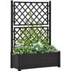 VidaXL Planter with Trellis 100x43x142 Cm PP Anthracite