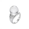 Transparent White Crystal Rings Minimalist Adjustable Open Ring New Moonstone Ring  for Women