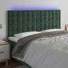 VidaXL LED Headboard Bedroom Furniture Double Bed Accessory Head of Bed Frame Interior Dark Green 3122921