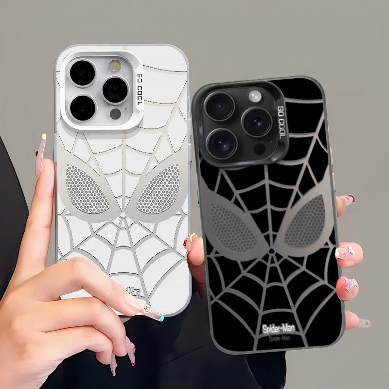 Противоударный матовый чехол Spider-Man для iPhone 16 Pro Max, Совместим с iPhone 17