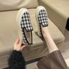 Fashion 2024 New Fashion Thick-soled Loafers Women Wear-resistant Shallow-mouth Shoes Casual Breathable Vulcanized Ladies Shoes 40