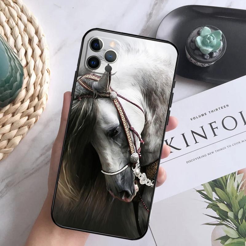 Чехол Животное Лошадь Для iPhone 15 11 12 13 14 Pro Max XS XR X 7 8 Plus 12 13 Mini 16 Pro Max Мягкий Чехол