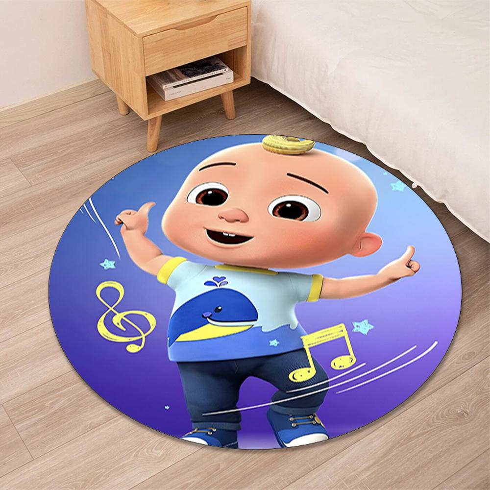 Cocomelon Printed Round Rug Carpet Chair Rug Area Rug Entryway Doormats,for Office Chair Living Room Bedroom Kitchen Room.