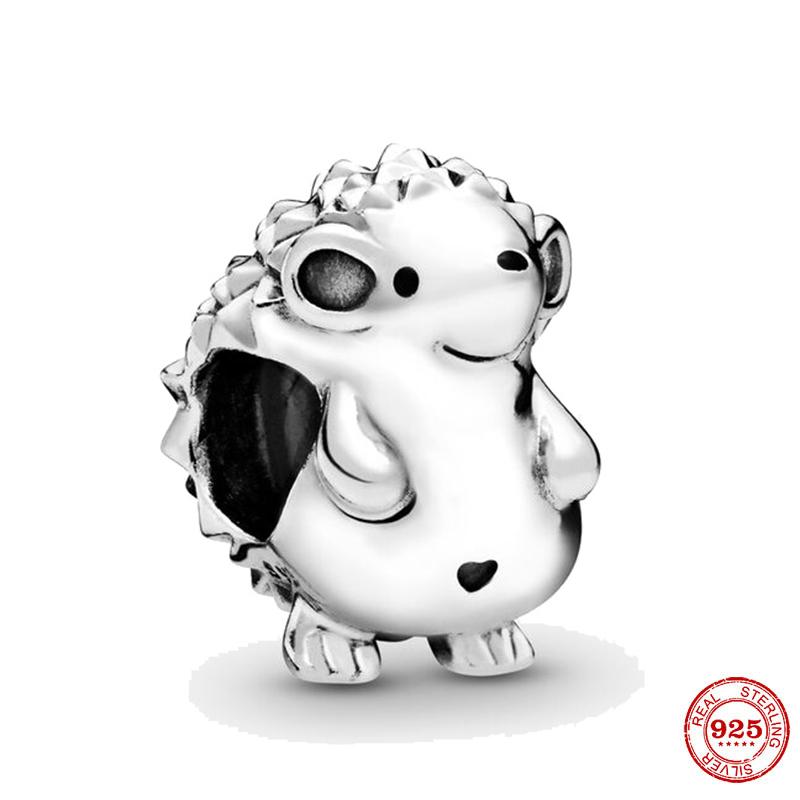 Новый Стерлингового Серебра 925 Единорог Кошка Собака Сова Обезьяна След Милое Животное DIY Тонкие Бусины Подходит Оригинальный Модный Браслет-Подвеска