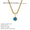 EMANCO Stainless Steel Birthstone Necklace Beaded Chain Zirconia Jewelry Constellation Birthday Gift