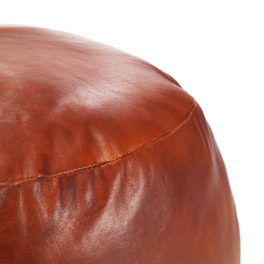 Footstool Light Brown 60 x 30 cm Genuine Goat Leather