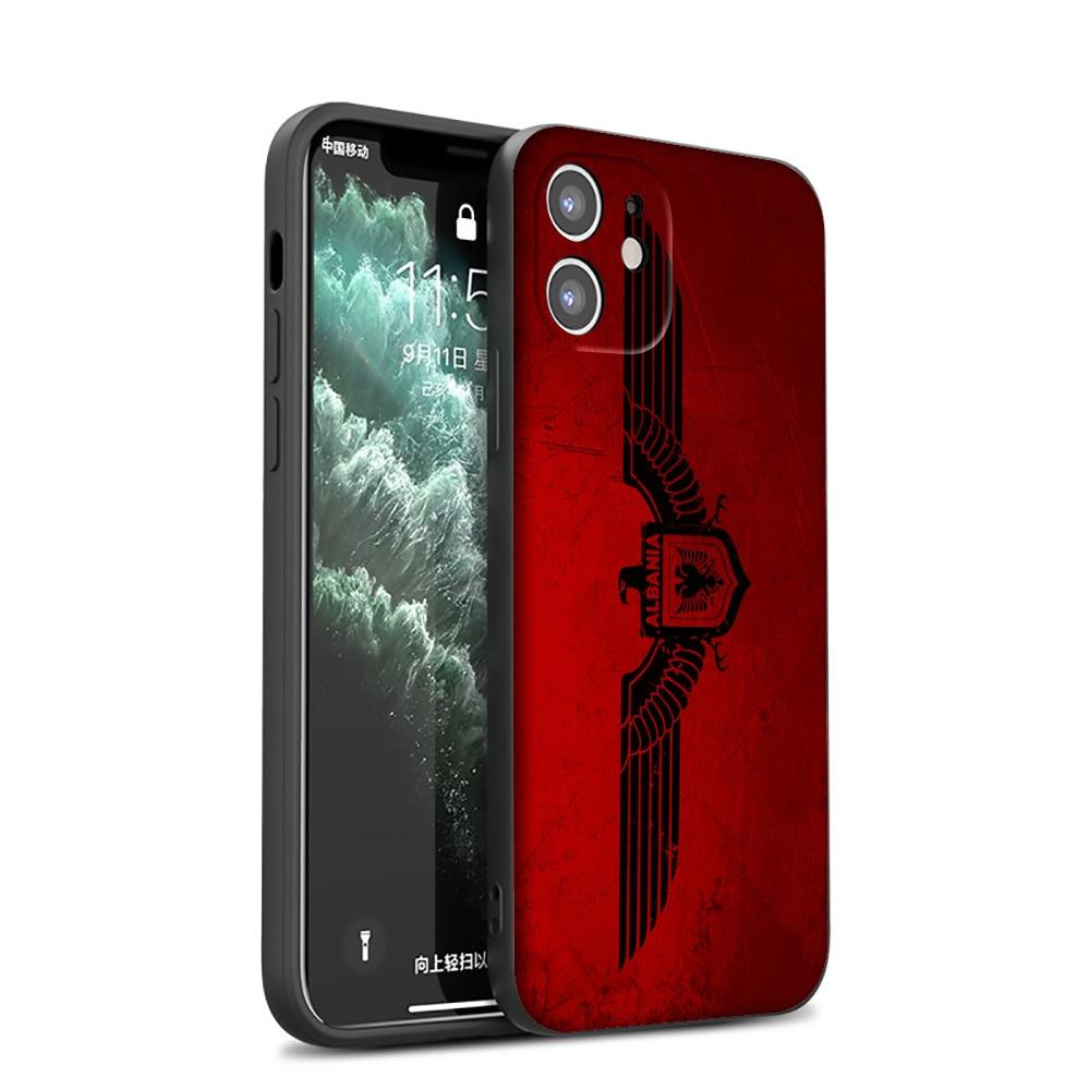 GX16 Албания, мягкий силиконовый чехол с флагом албанцев для iPhone 13 12 Mini 11 Pro XS Max XR X 8 7 6 6S Plus 5 5S SE 2020