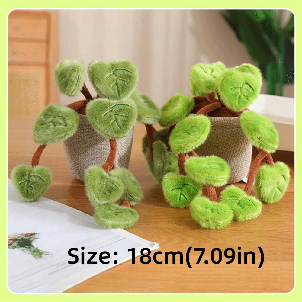 Green Vine Potted Plant Stuffed Toys 18CM Artificial Hanging Plant Kawaii Plushie  Home Decoration