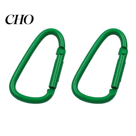 Spring Buckle Carabiner 2Pcs Lightweight Alloy Keychain Clip Easy One-Handed D-Shaped Hook Outdoor Travel Bag Pendant DIY Jewelry Accessory