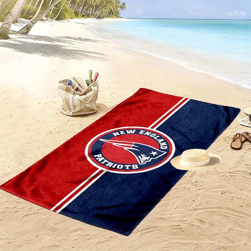 Пляжное полотенце с принтом New England Patriots, большое, мягкое, быстросохнущее, для пляжа, кемпинга, плавания
