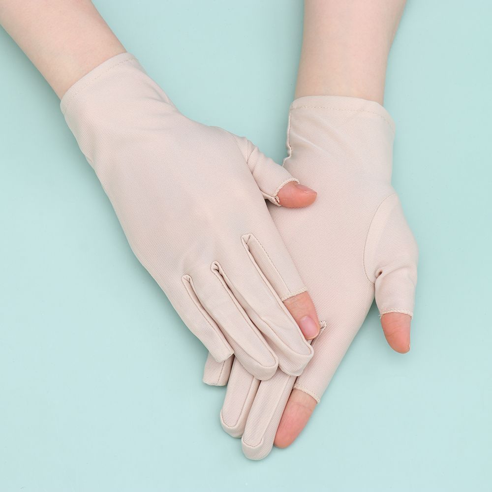 Sun Protection Two Finger Touch screen Driving Gloves Summer Mittens Thin Spandex Gloves