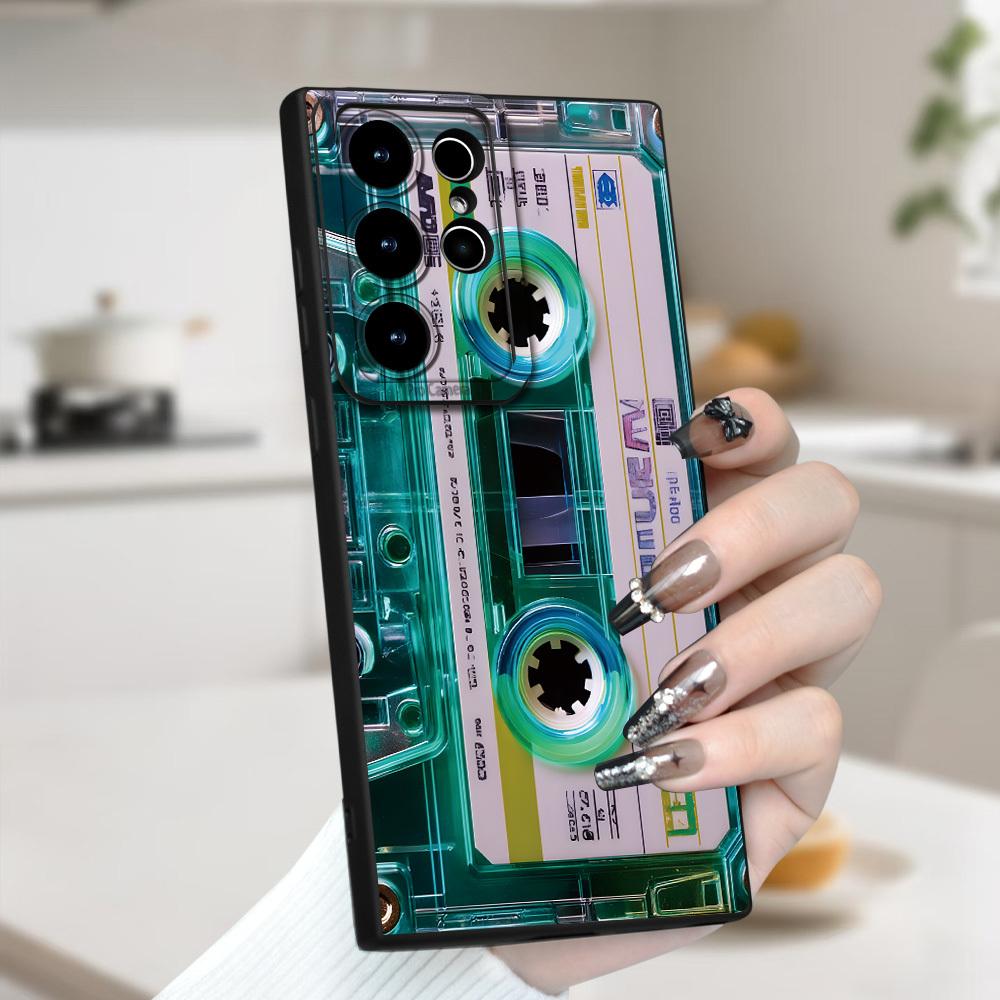 Силиконовый чехол для телефона с принтом ретро-кассеты для Samsung Galaxy S26 S25 Ultra S24 Plus S23 S22 S21 S20 A15 A35 A54 A55