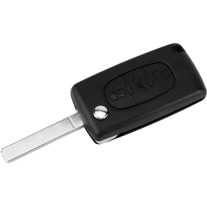 Coque de protection pour porte-clés à distance de voiture à 3 boutons pour Peugeot Citroen