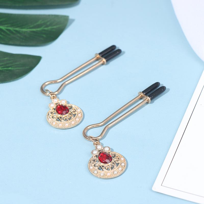 1 пара металлических зажимов для сосков на груди, зажим для женского клитора, ювелирные изделия для пирсинга, секса