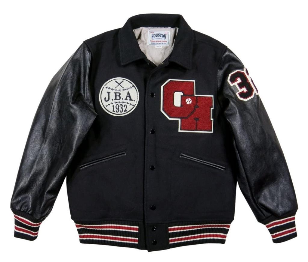 Jf891 Вышивка Сагара INDIANS Искусственная кожа PU x Шерсть Мелтон Куртка-стадион 51191 L БОРДОВЫЙ [Хьюстон] Мужская (Бордовый)